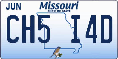 MO license plate CH5I4D