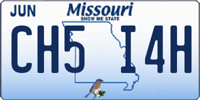 MO license plate CH5I4H