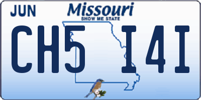 MO license plate CH5I4I