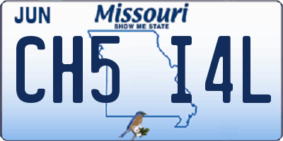 MO license plate CH5I4L