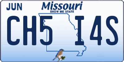 MO license plate CH5I4S