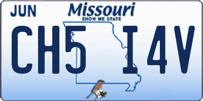 MO license plate CH5I4V
