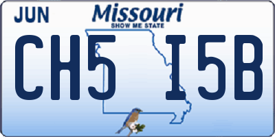 MO license plate CH5I5B
