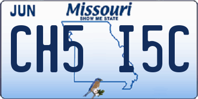MO license plate CH5I5C