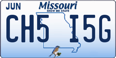 MO license plate CH5I5G