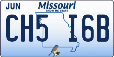 MO license plate CH5I6B