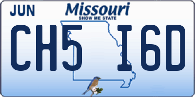 MO license plate CH5I6D