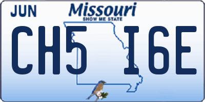 MO license plate CH5I6E