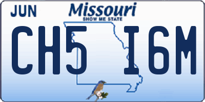 MO license plate CH5I6M