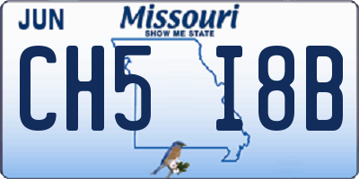 MO license plate CH5I8B