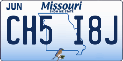 MO license plate CH5I8J