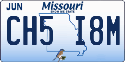 MO license plate CH5I8M
