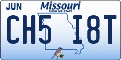 MO license plate CH5I8T