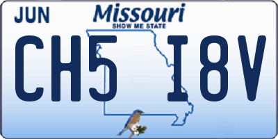 MO license plate CH5I8V