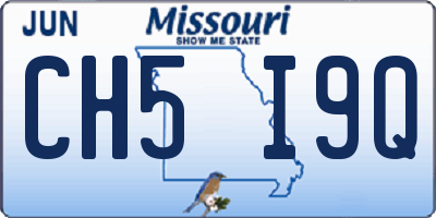 MO license plate CH5I9Q