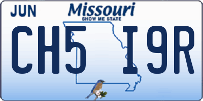 MO license plate CH5I9R