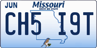 MO license plate CH5I9T