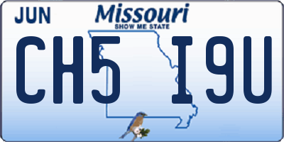 MO license plate CH5I9U