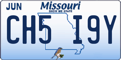 MO license plate CH5I9Y