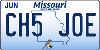 MO license plate CH5J0E