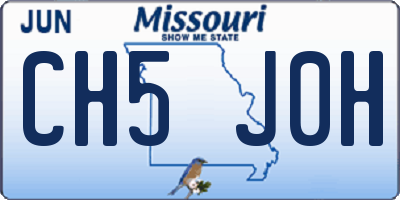 MO license plate CH5J0H