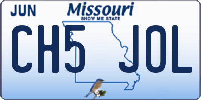 MO license plate CH5J0L