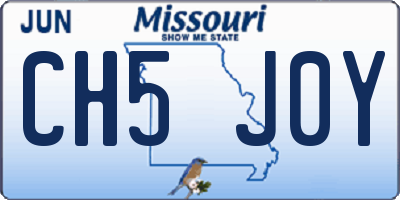 MO license plate CH5J0Y