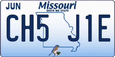 MO license plate CH5J1E
