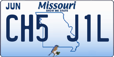 MO license plate CH5J1L