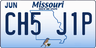 MO license plate CH5J1P