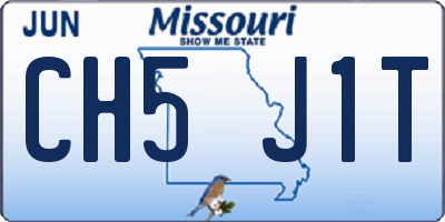 MO license plate CH5J1T