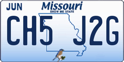MO license plate CH5J2G