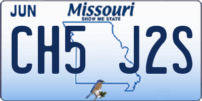 MO license plate CH5J2S