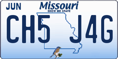 MO license plate CH5J4G