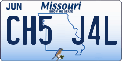 MO license plate CH5J4L