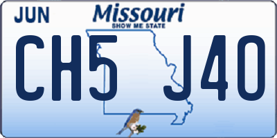 MO license plate CH5J4O