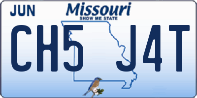 MO license plate CH5J4T