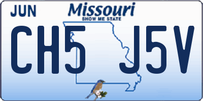 MO license plate CH5J5V