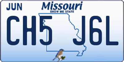 MO license plate CH5J6L