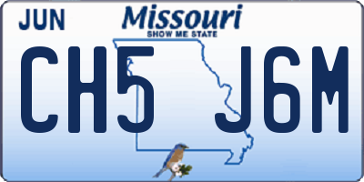 MO license plate CH5J6M