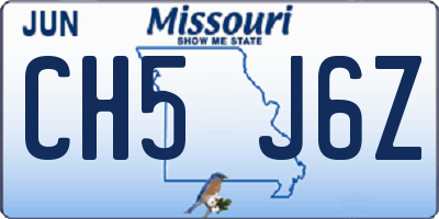 MO license plate CH5J6Z