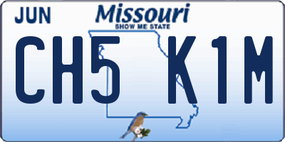 MO license plate CH5K1M
