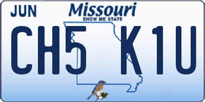 MO license plate CH5K1U