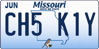 MO license plate CH5K1Y