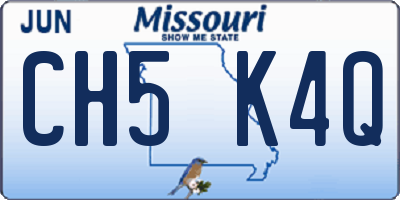 MO license plate CH5K4Q