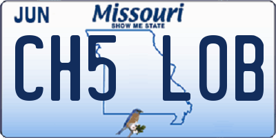 MO license plate CH5L0B