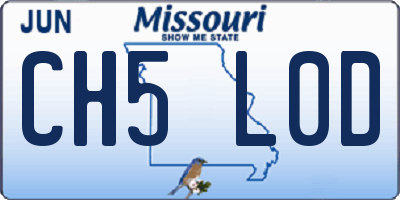 MO license plate CH5L0D