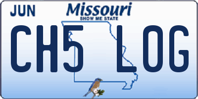 MO license plate CH5L0G