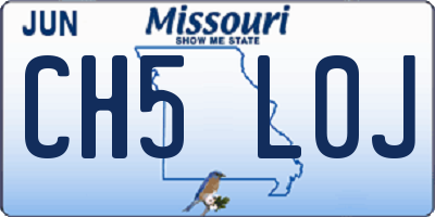 MO license plate CH5L0J