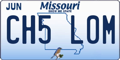 MO license plate CH5L0M